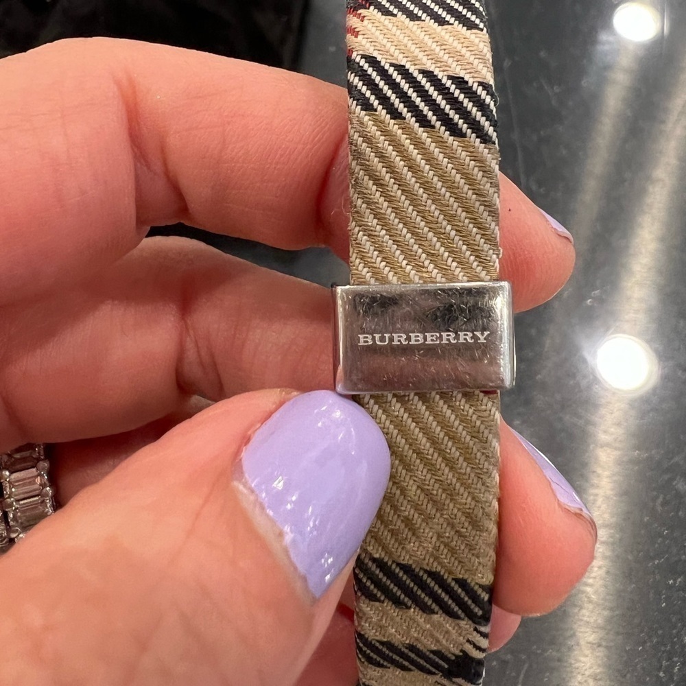 Burberry Heritage Nova check plaid rose face chrome BU1015 - Picture 5 of 6